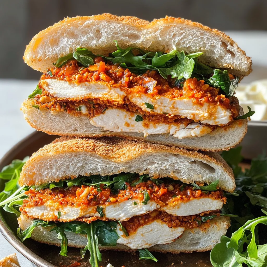 Crispy Romesco Chicken Roll